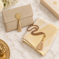 Coffret de prière musulman avec tapis, Tesbih et sac